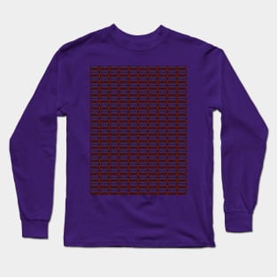 Purple Orange Red Psychedelic Fractal Abstract Pattern Long Sleeve T-Shirt